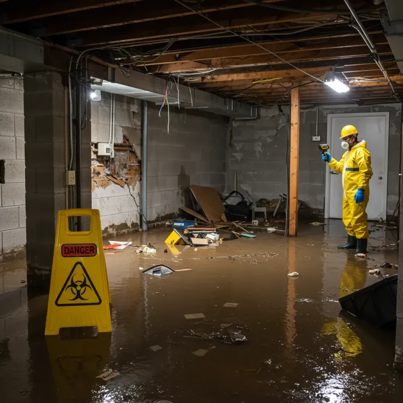 Flooded Basement Electrical Hazard in Lake City, FL Property